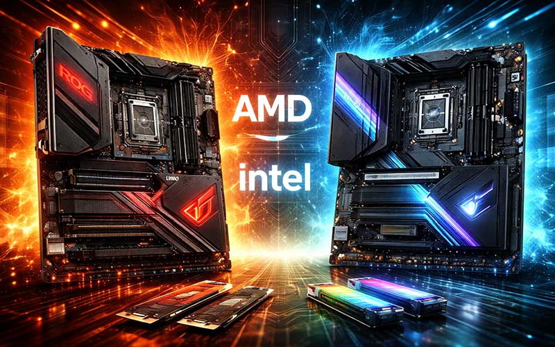 بهترین مادربوردهای 2025 برای پردازنده‌های AMD و Intel | راهنمای خرید هوشمندانه